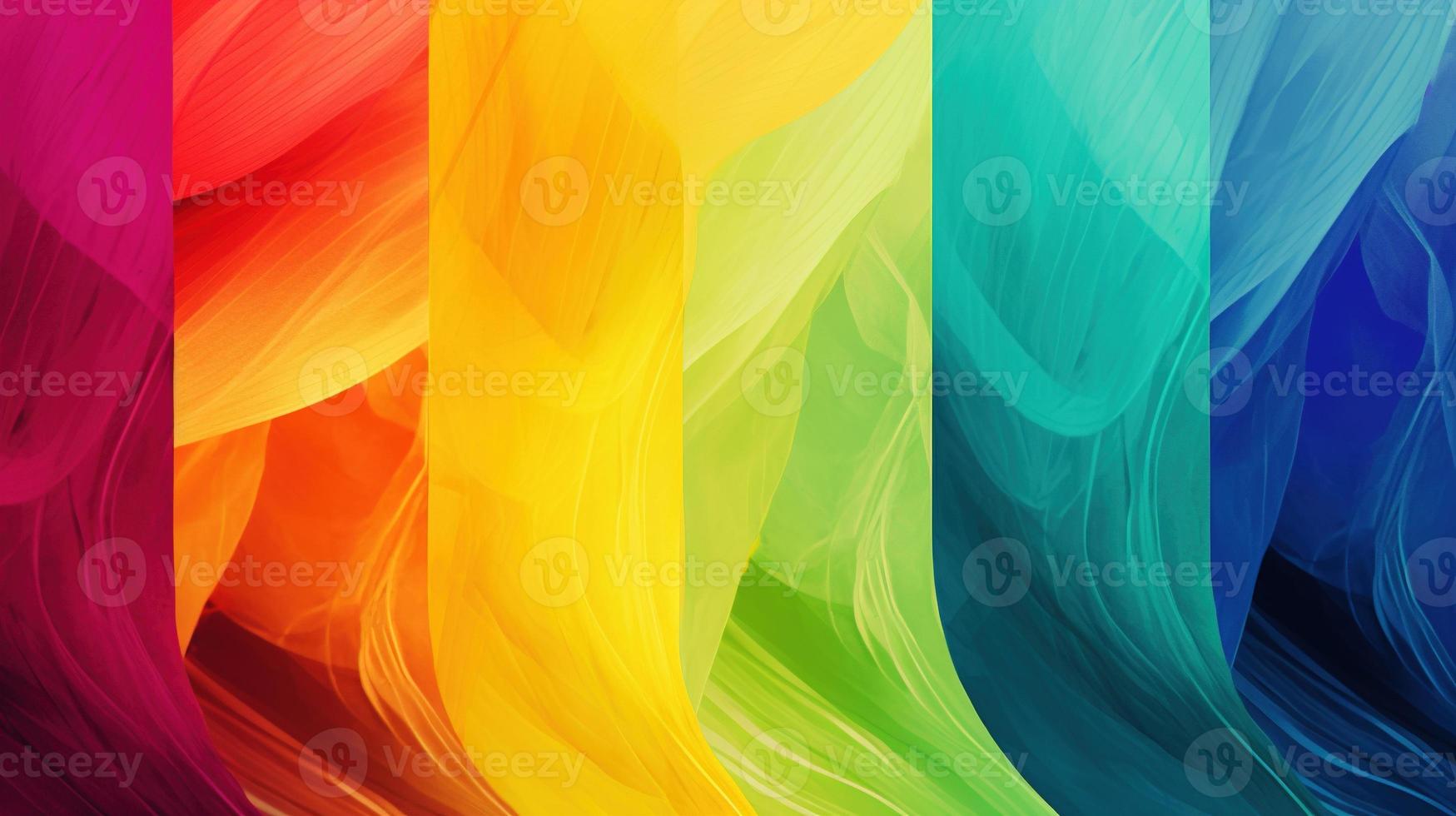 Abstract background with multicolored wavy lines photo