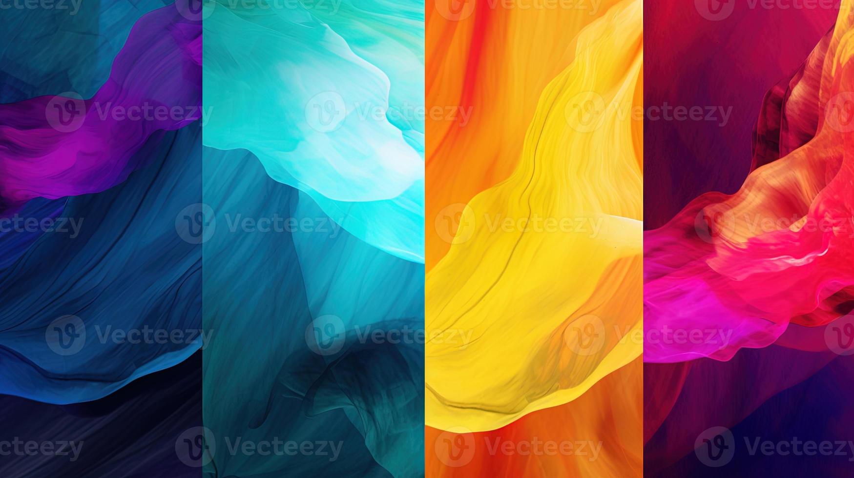 Abstract background with multicolored wavy lines photo