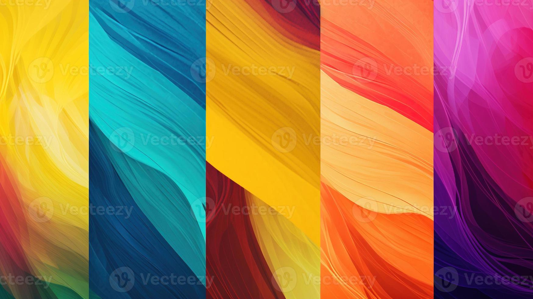 Abstract background with multicolored wavy lines photo