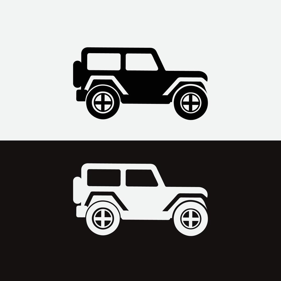 Vector car icon, pickup symbol, vehicle sign, jeep icon