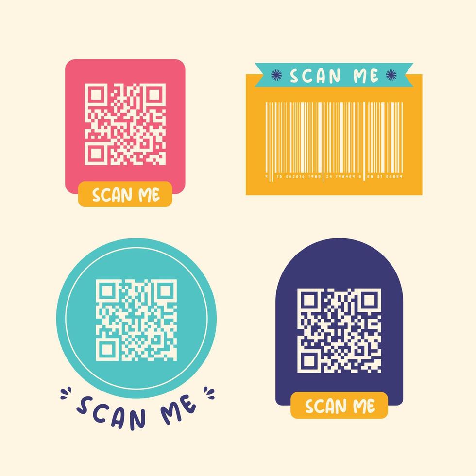 fun colorful barcode vector