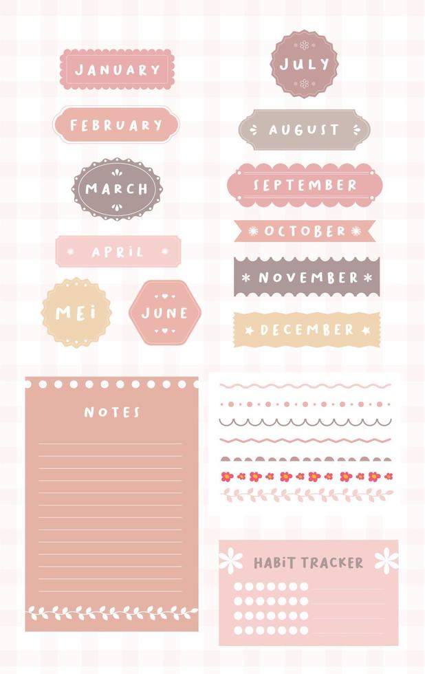 pastel color label vector