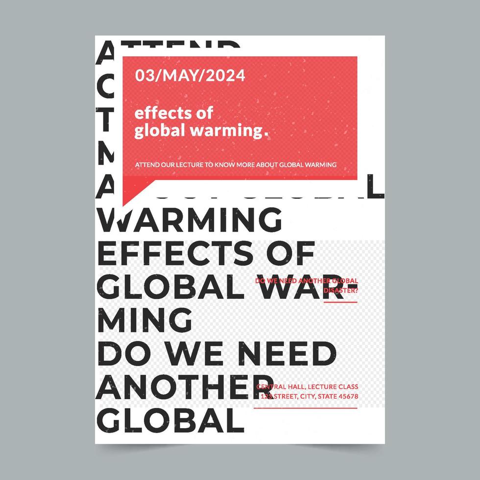 Global Warming Template of Flyer, Instant Download, Editable Design, Pro Vector