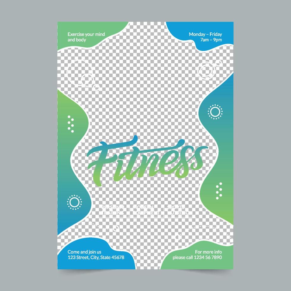 Fitness Training Nutrition Template of Flyer, Instant Download, Editable Design, Pro Vector