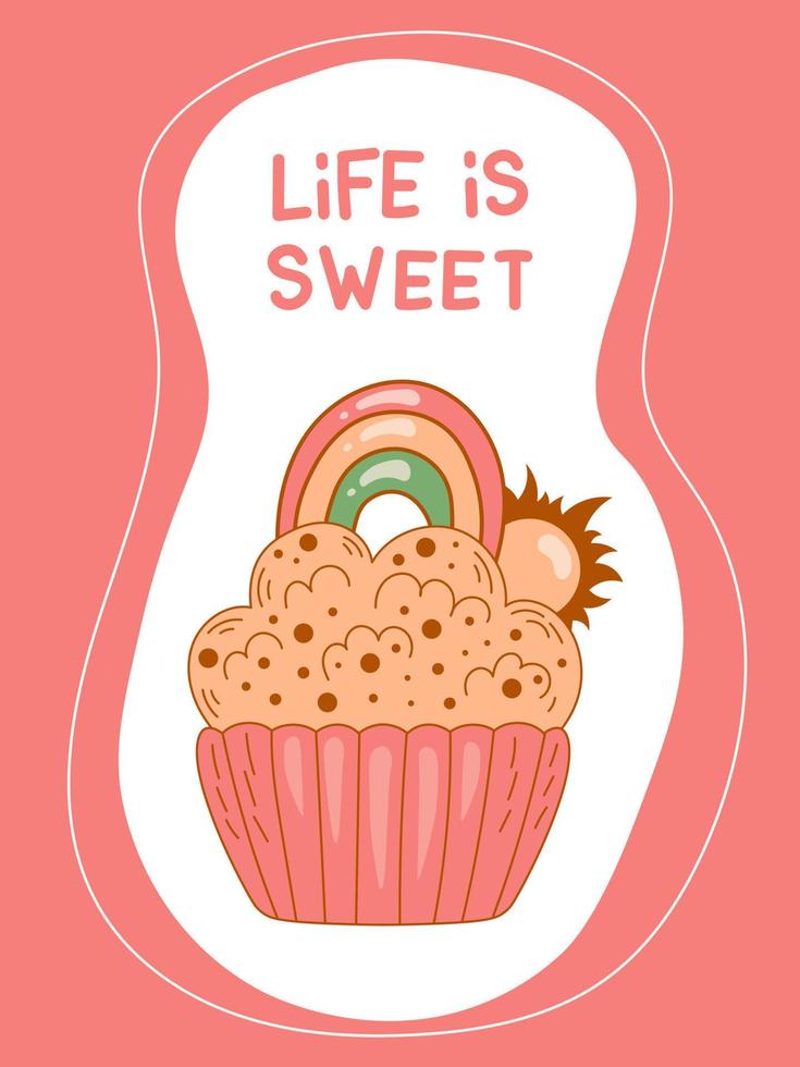 Motivation poster for confectionery vector