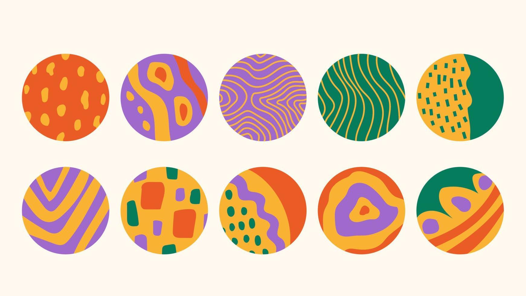Big set of various round highlight covers vector