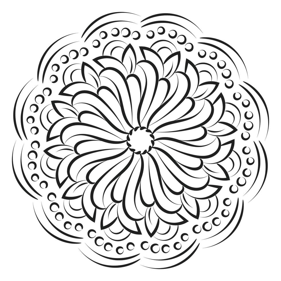 Mandala Art design in circle. Simple mandala design floral mandala art beautiful mandala artwork vector