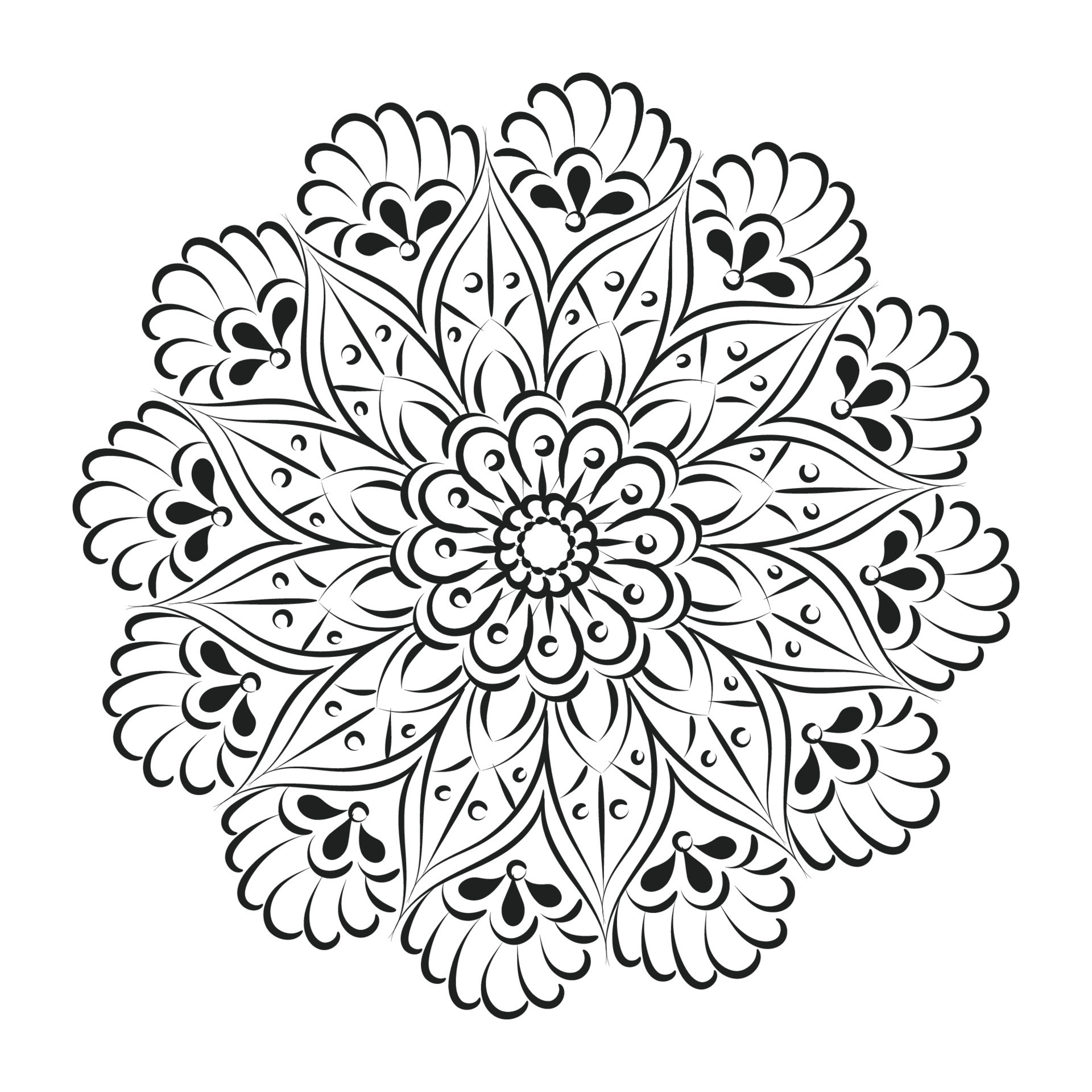 Mandala Art design in circle. Simple mandala design floral mandala art