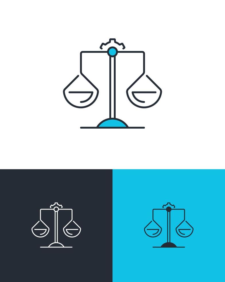 Balance or Justice Scales vector