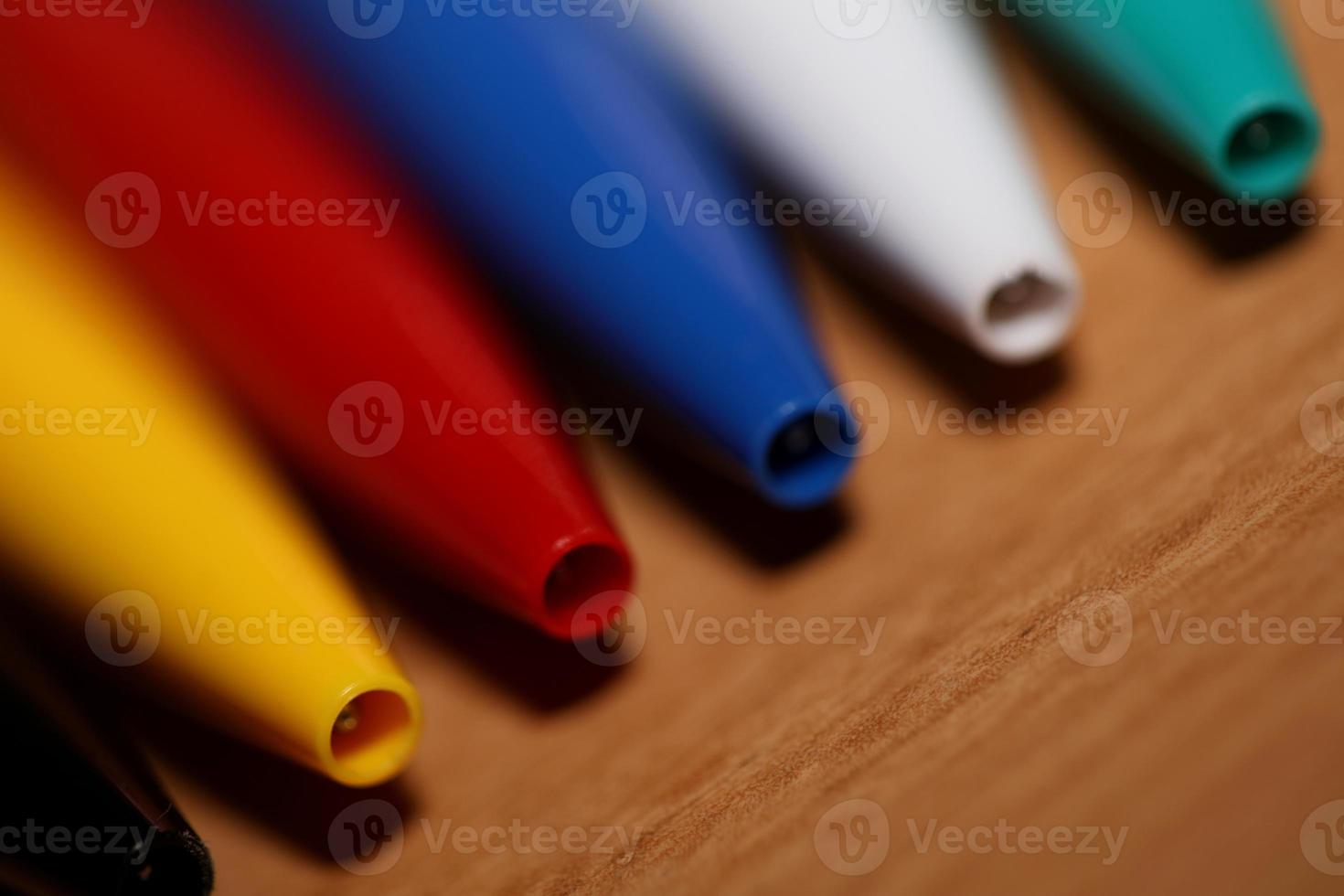 Colorful pens close up background big size high quality instant prints photo