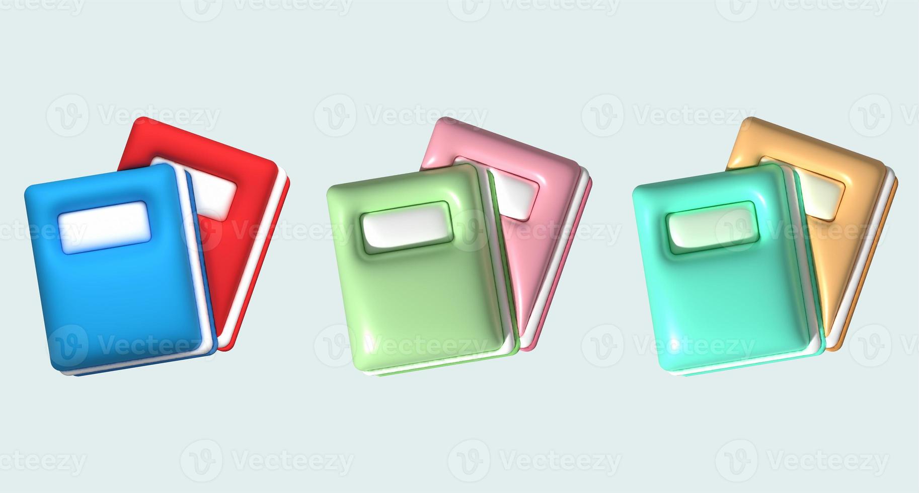 3D illustration Book symbol icon photo