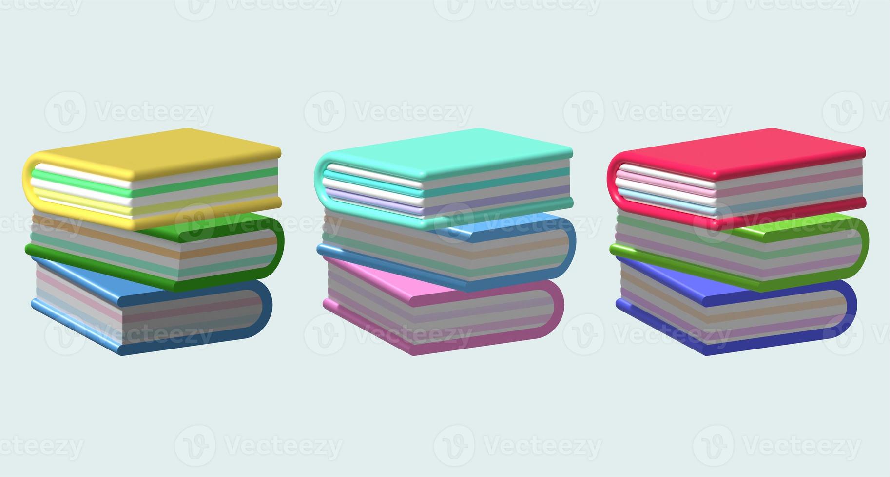 3D illustration Book symbol icon photo