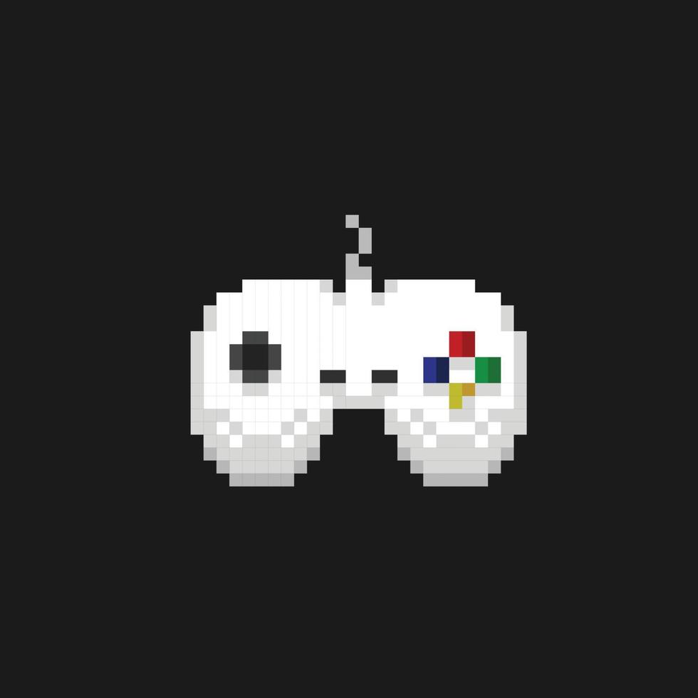 console controller in pixel art style vector