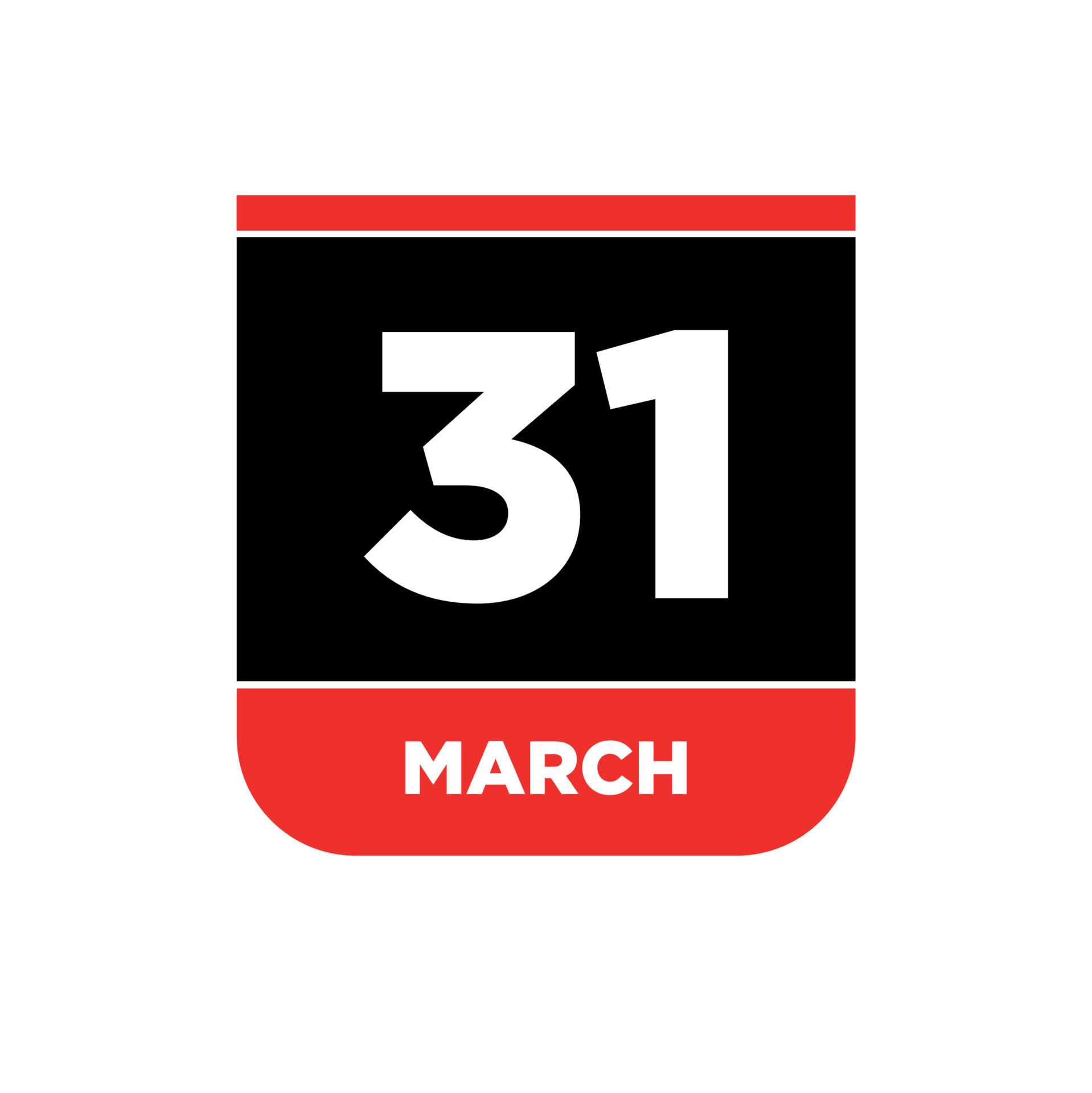 31st March Calendar vector icon. 31 March typography. 22784996 Vector