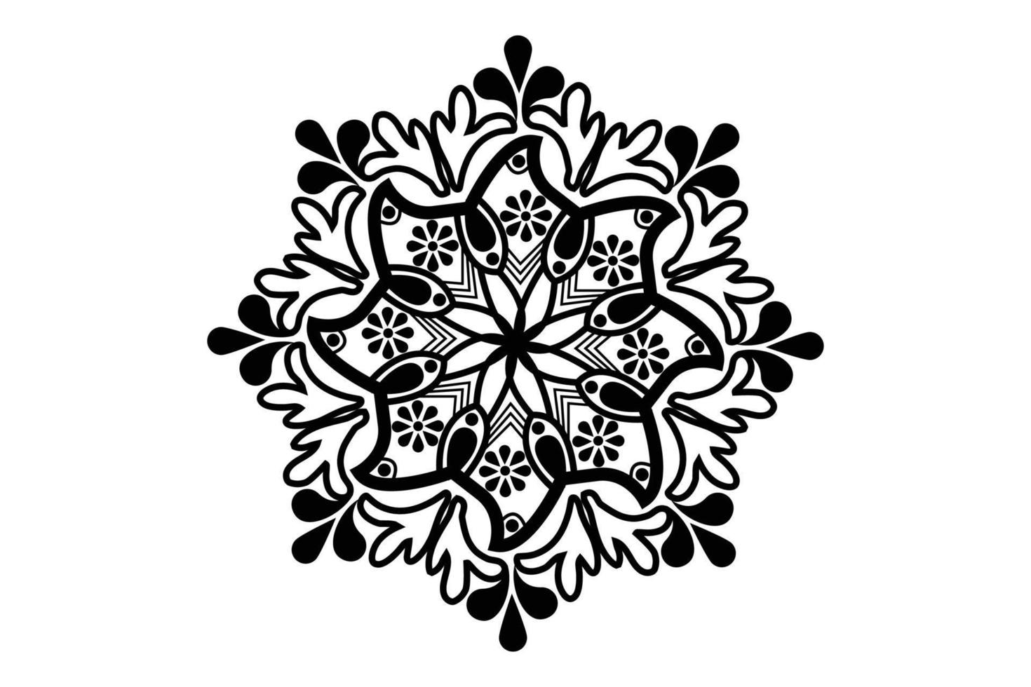 simple mandala coloring book for kids. Adults mandala coloring page. Mandala coloring page for relaxing vector
