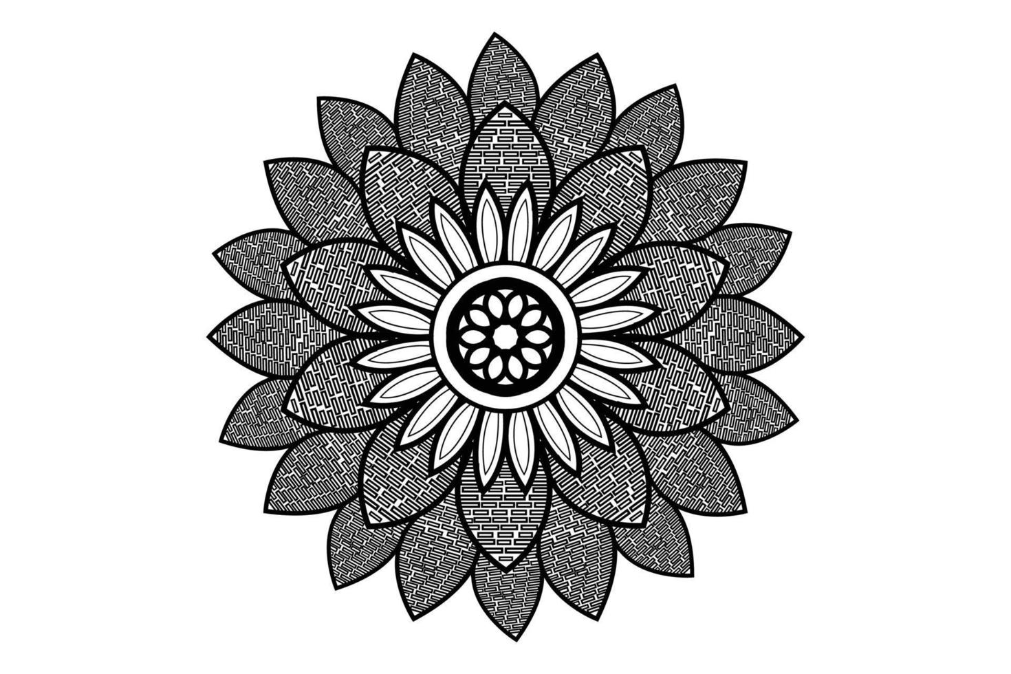 simple mandala coloring book for kids. Adults mandala coloring page. Mandala coloring page for relaxing vector