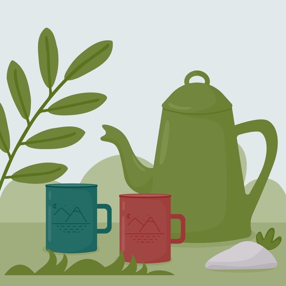 Camping Teapot Illustration Vector White Background Stock Vector by  ©Morphart 613186886