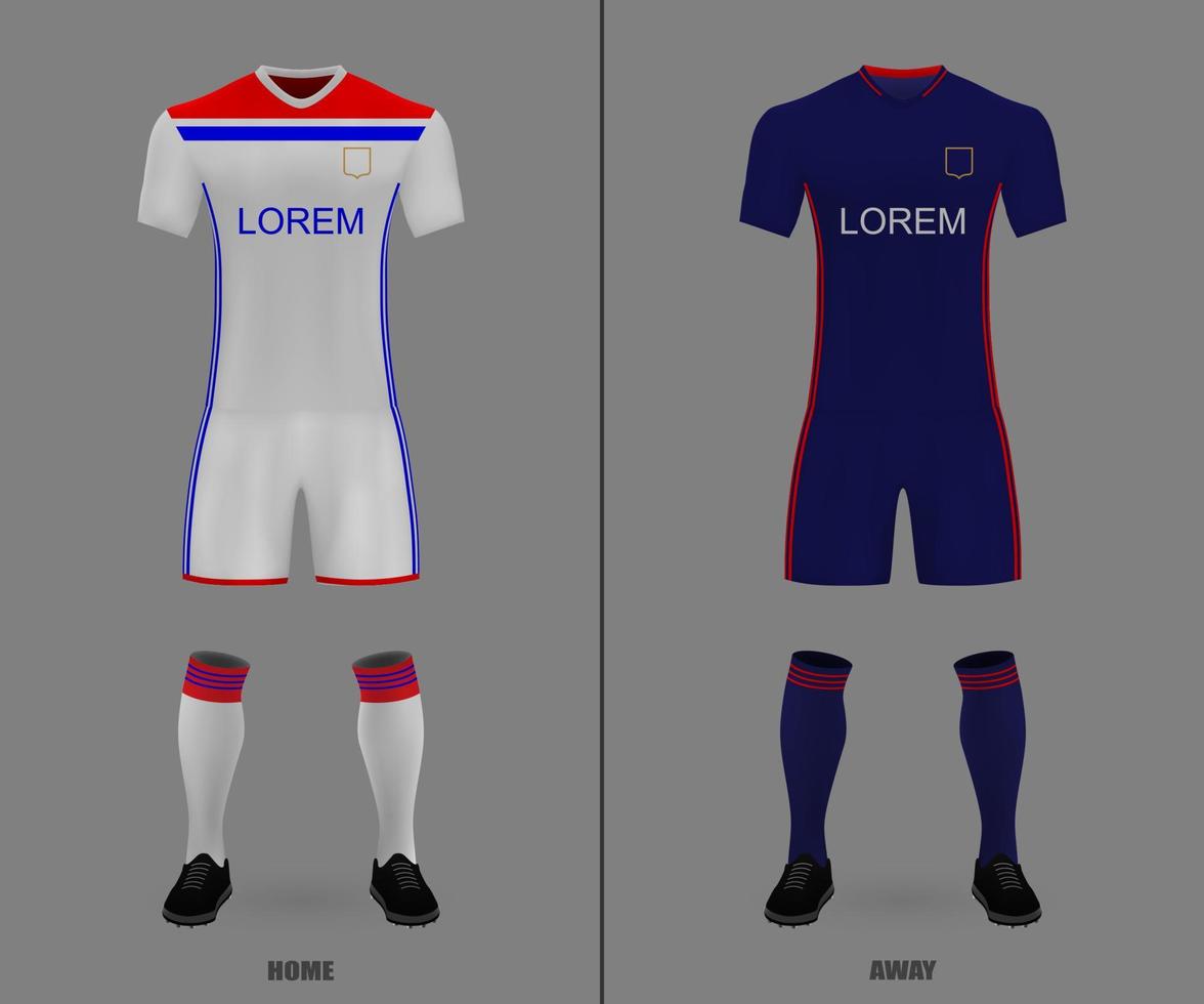 lyon fútbol americano equipo , camisa modelo vector