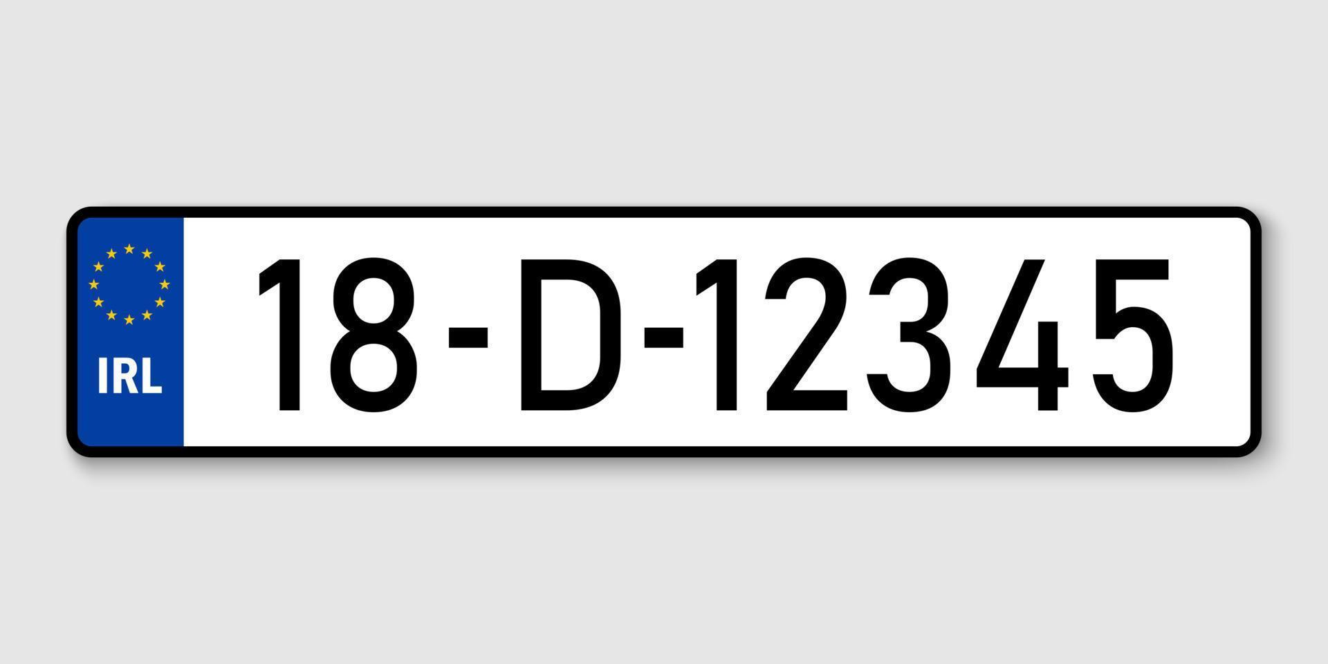 Vehicle registration plates vector