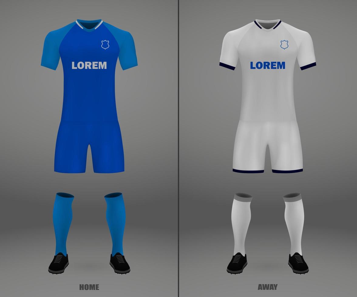 fútbol americano equipo de hoffenheim 2018-19, camisa modelo vector