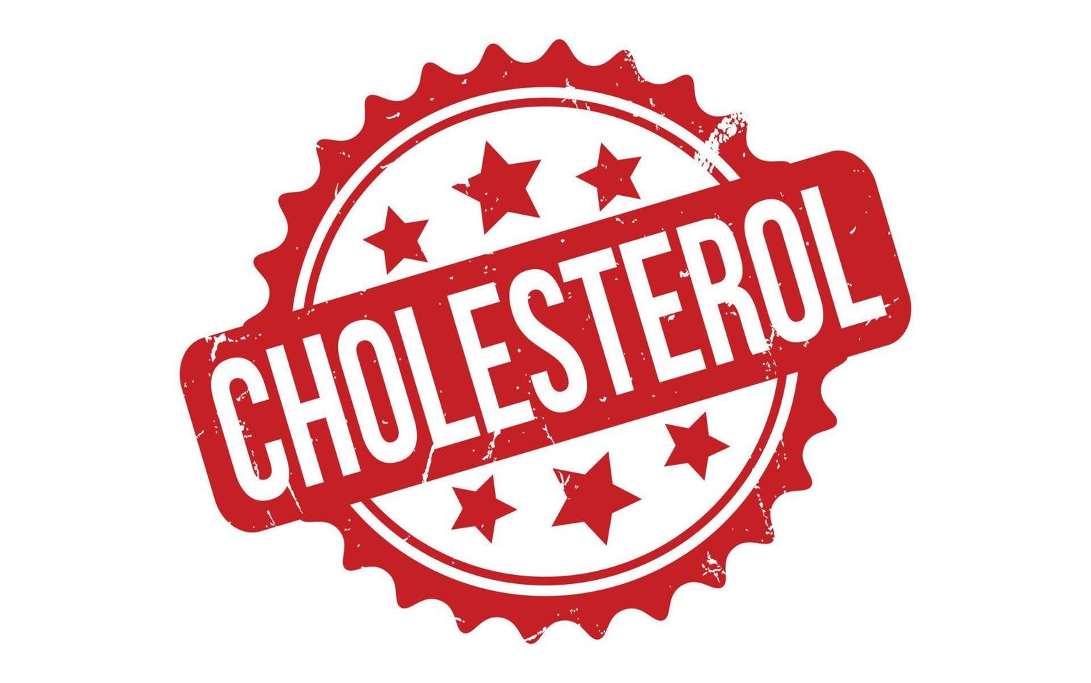 Cholesterol Rubber Stamp Seal Vector