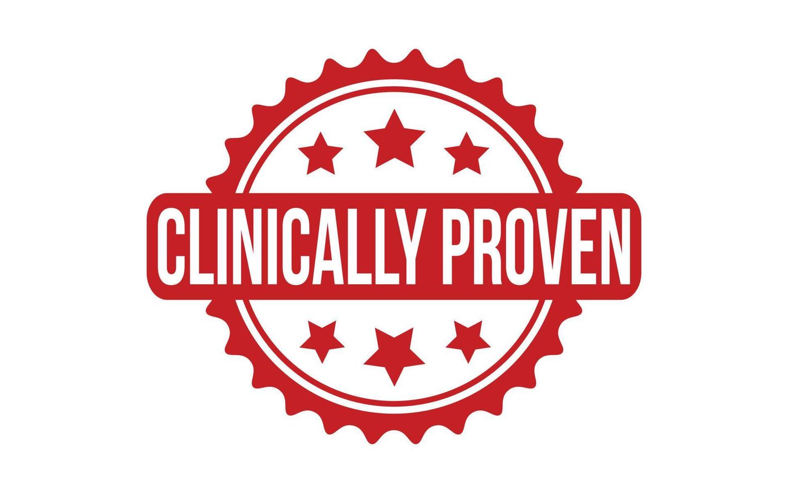 Clinically Proven Rubber Stamp Seal Vector