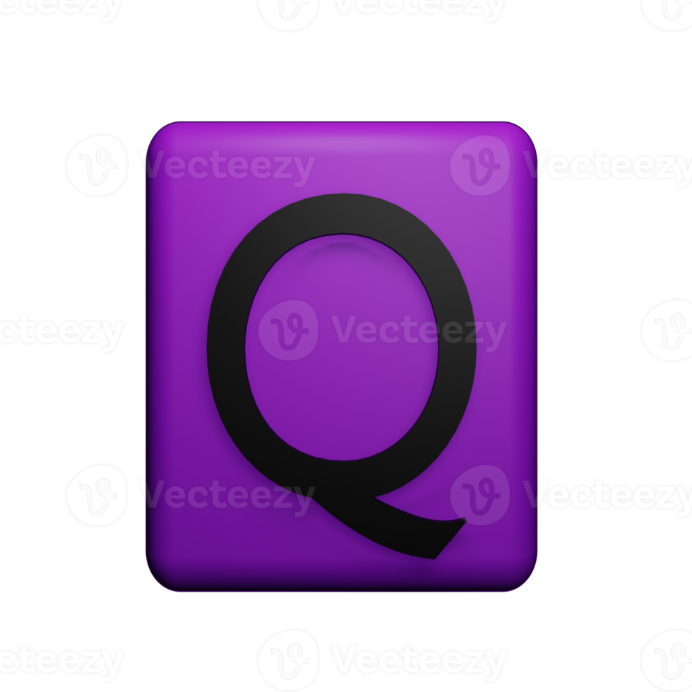 Brief q 3d Symbol png