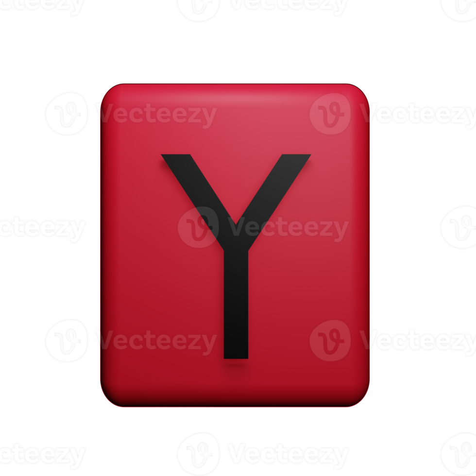 Letter Y 3d icon png