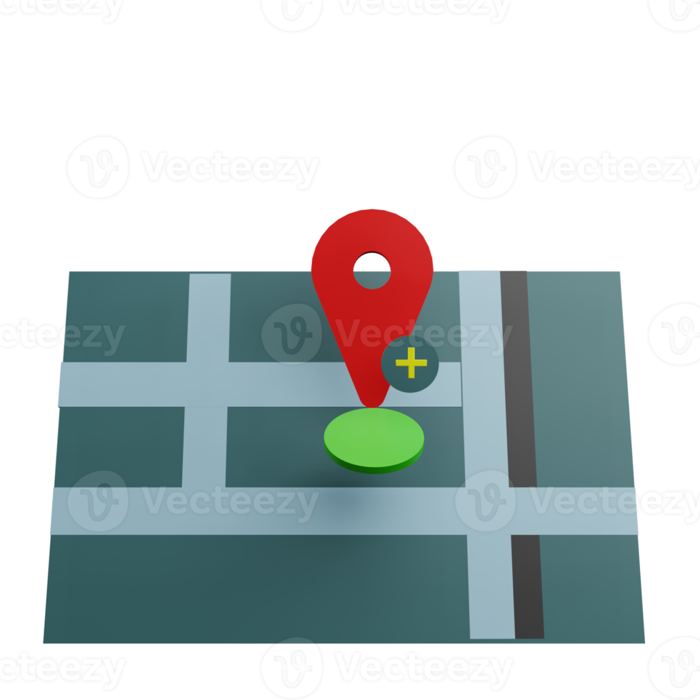 Add location 3d illustration png