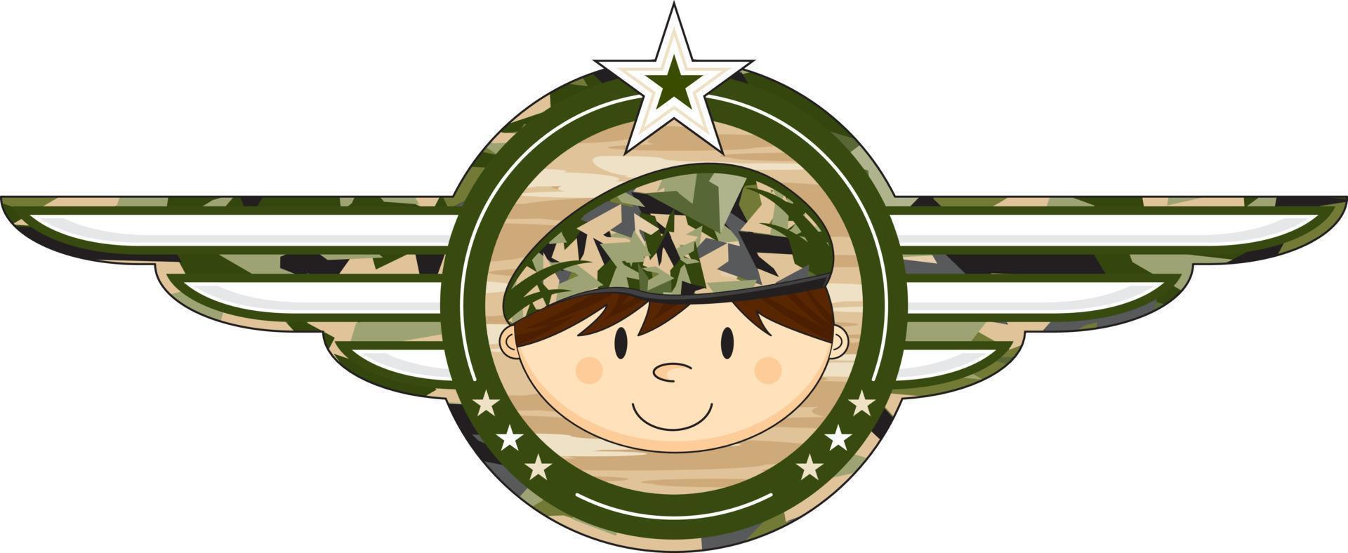 dibujos animados Ejército soldado militar historia ilustración vector