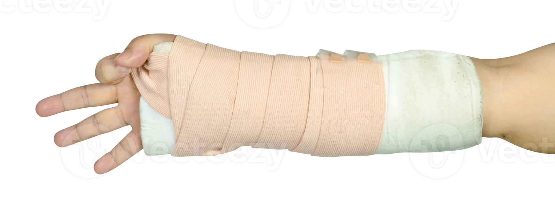 Hand making physical therapy to broken wrist from accident isolated png