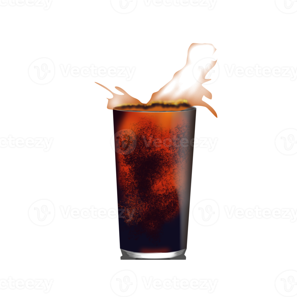 Splashing cola illustration png