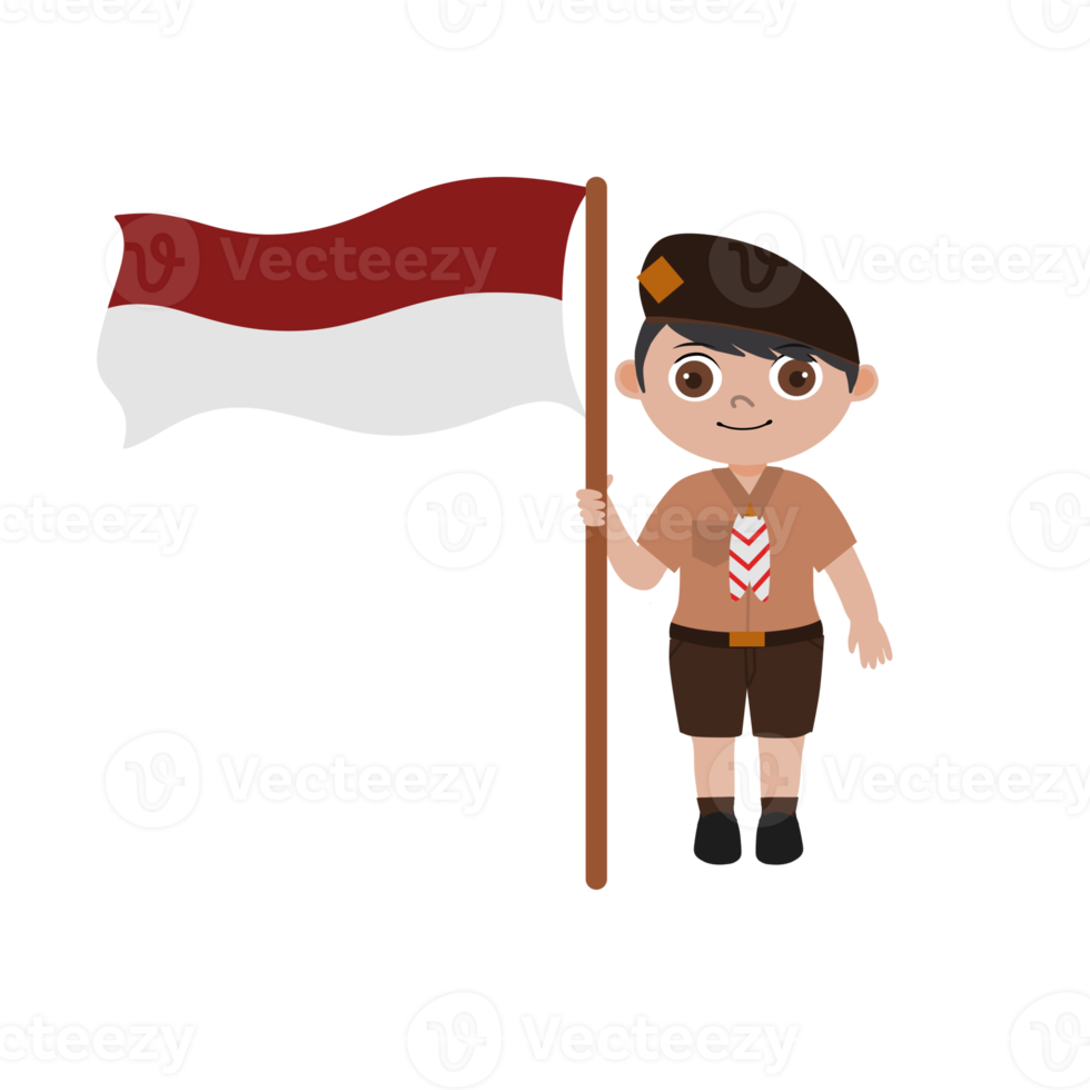 Indonesisch kinderwagen verkenner elementair school- uniform png