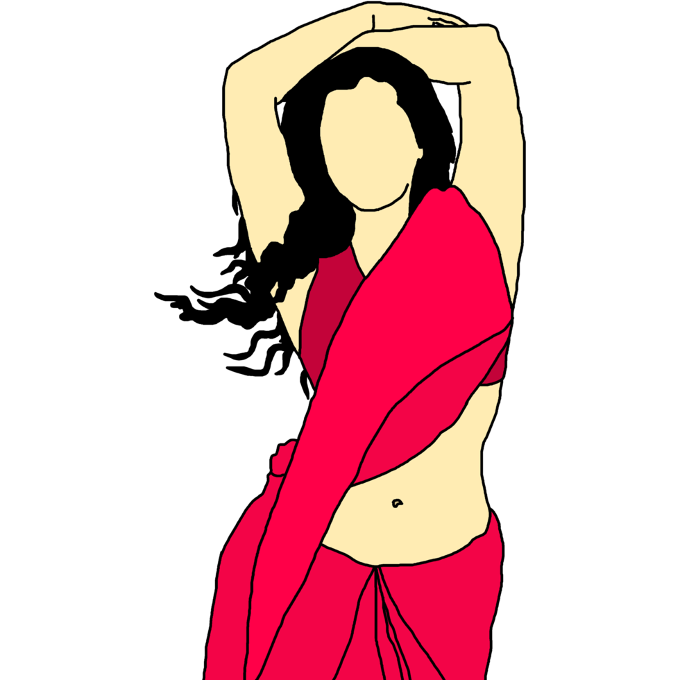 Sexy Women Hot Pose in Red png