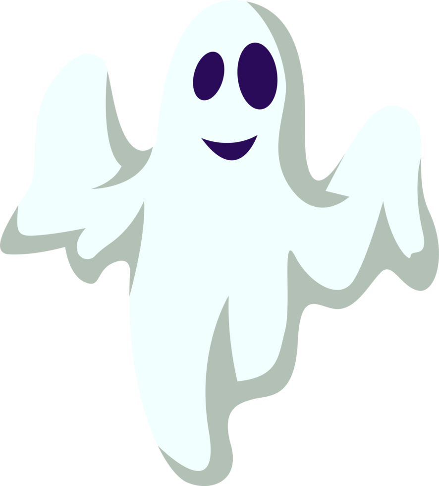 Halloween element illustration with ghost shape. png