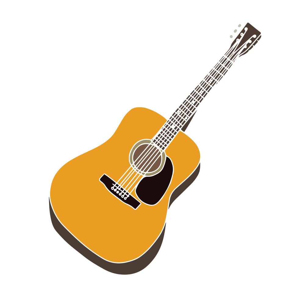 Guitar vector illustration. Musical instrument