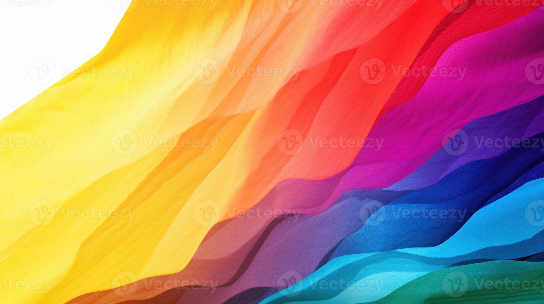 Colorful abstract background of watercolor paint splashing on white paper photo