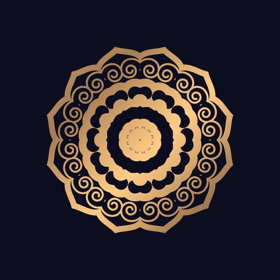 lujo oro floral mandala arabesco modelo para imprimir, póster, cubrir, folleto, volantes, oriental estilo ornamental antecedentes vector