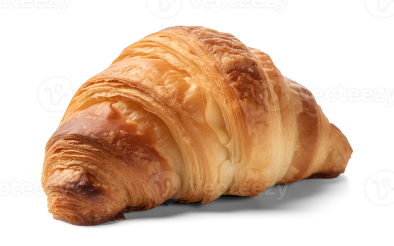 utsökt croissant transparent bakgrund - generativ ai png