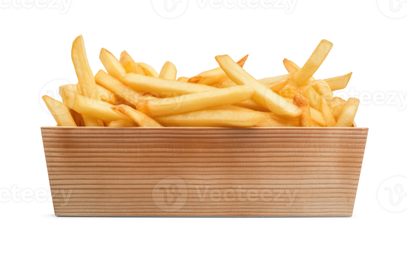 illustration de français frites dans boîte transparent Contexte génératif ai png