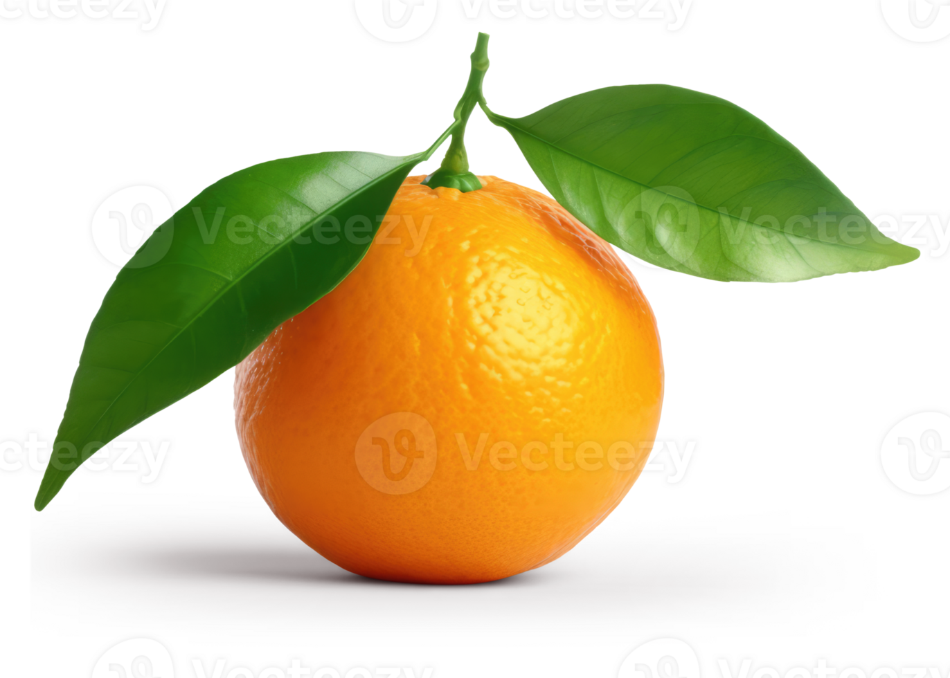 Orange Fruit with Leaves Transparent Background png