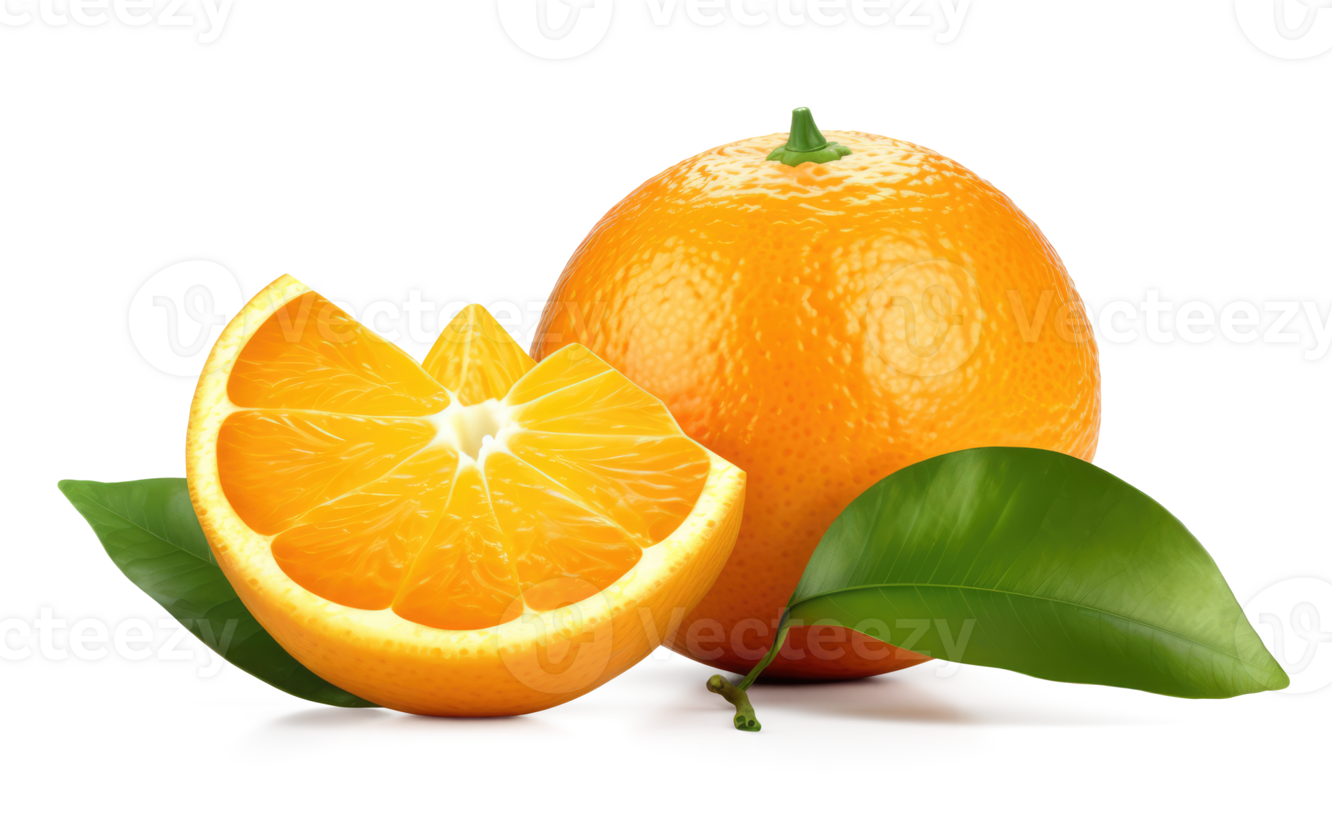 Orange Fruit with Leaves Transparent Background 22787324 PNG