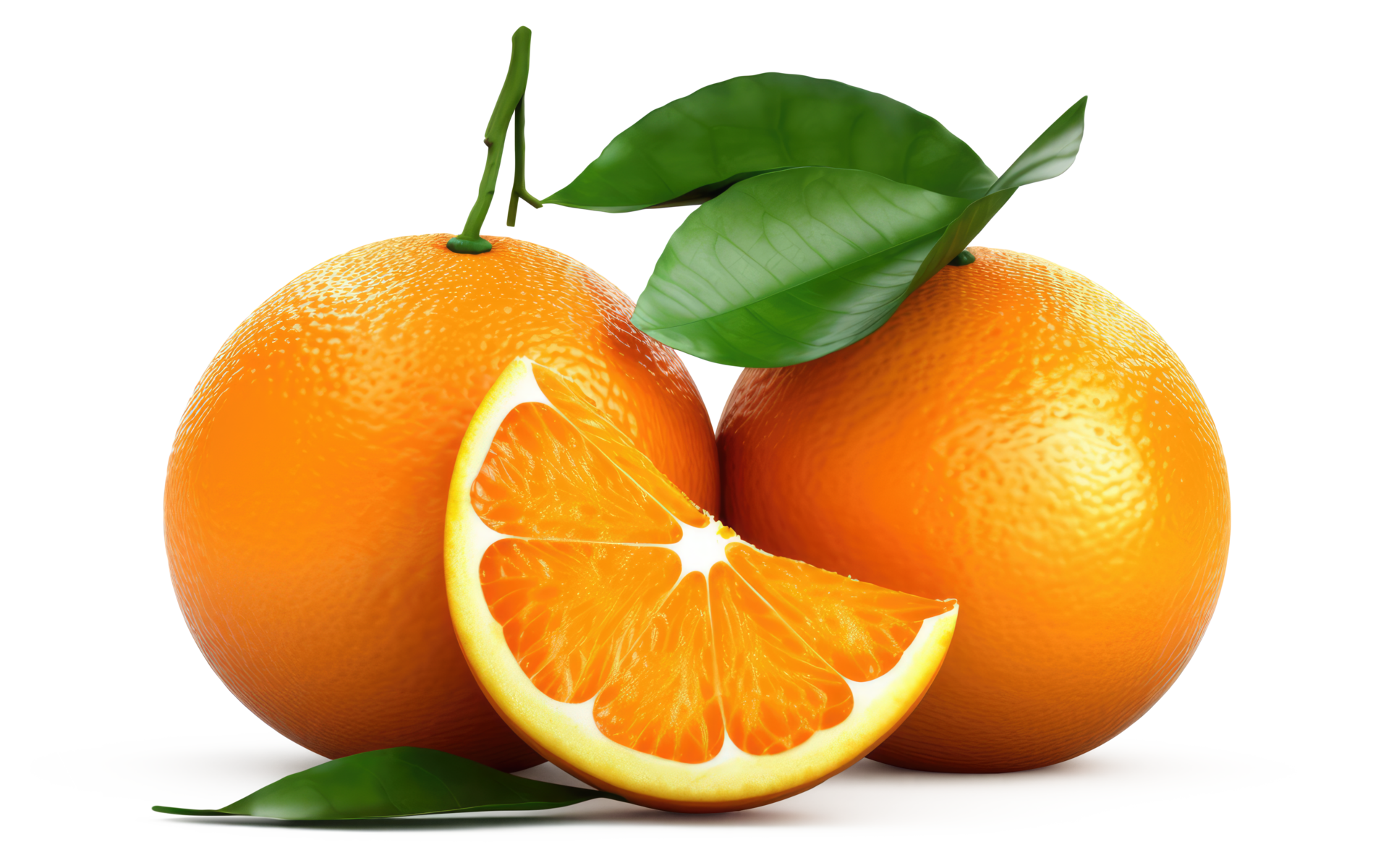 Orange Fruit with Leaves Transparent Background 22787331 PNG