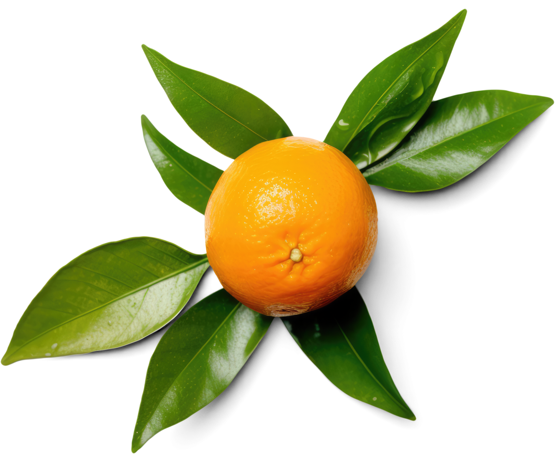 Orange Fruit with Leaves Transparent Background 22787336 PNG