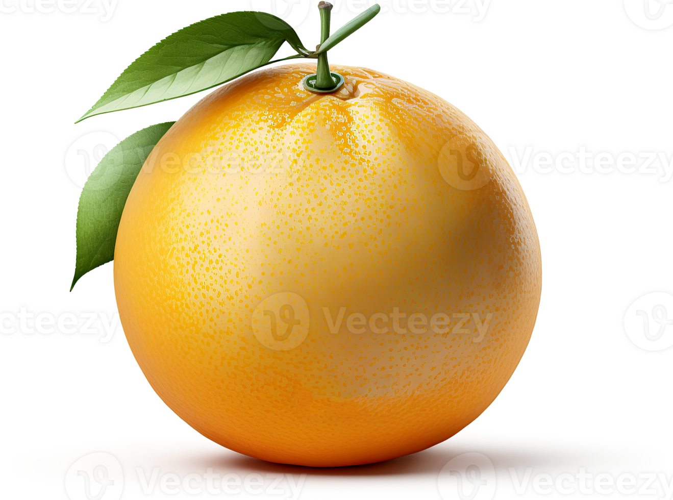 Orange Fruit with Leaves Transparent Background png