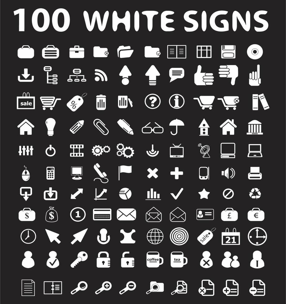 Collection of vector icons of various shapes and designs