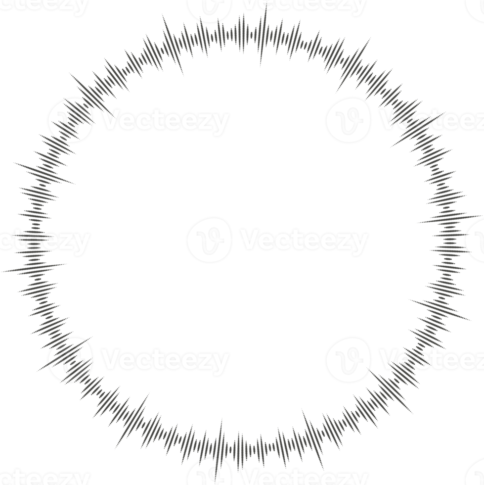 Circle audio wave. Circular music sound equalizer. Abstract radial radio and voice volume symbol png