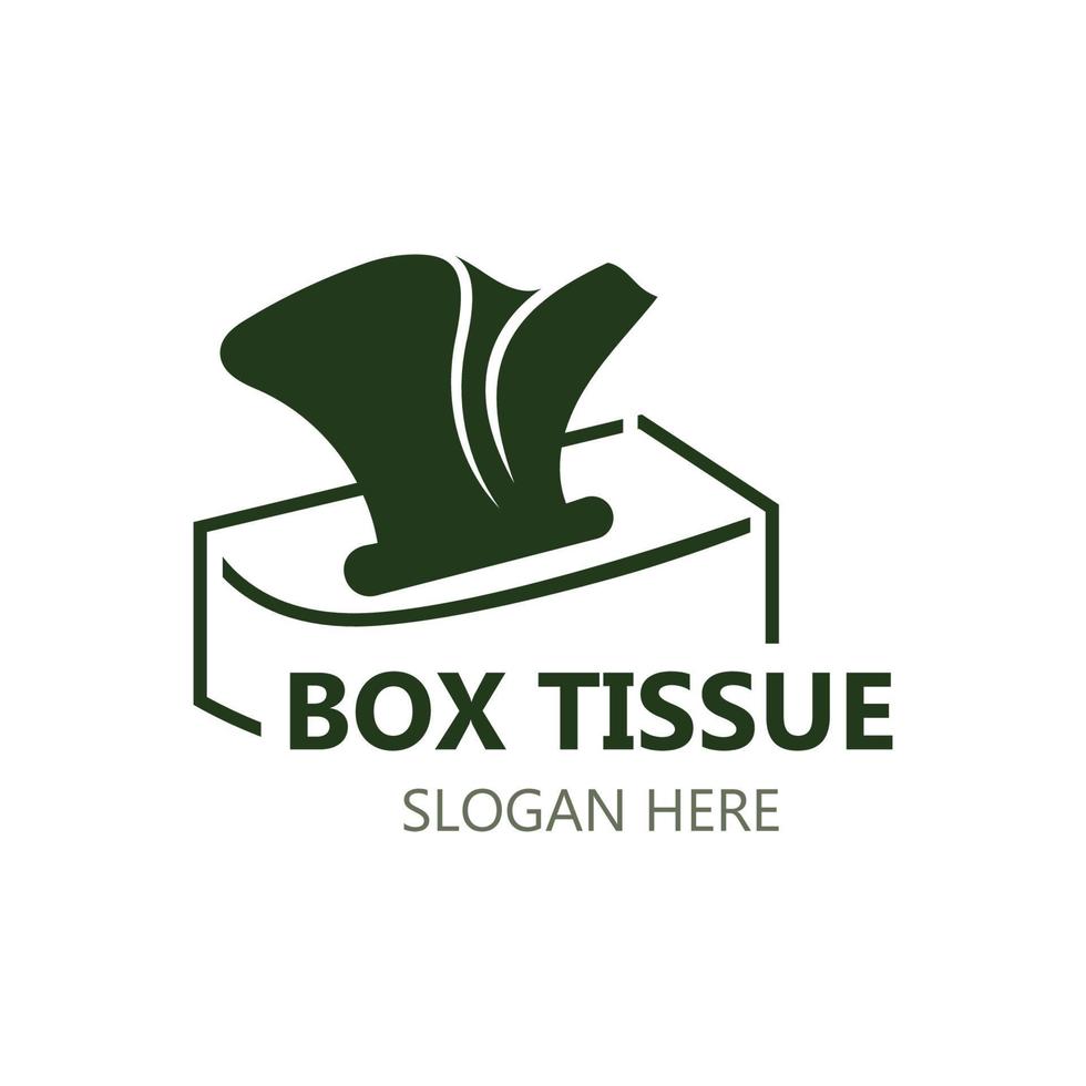 Box Tissue vector icon image design. facial tissue flat style illustration