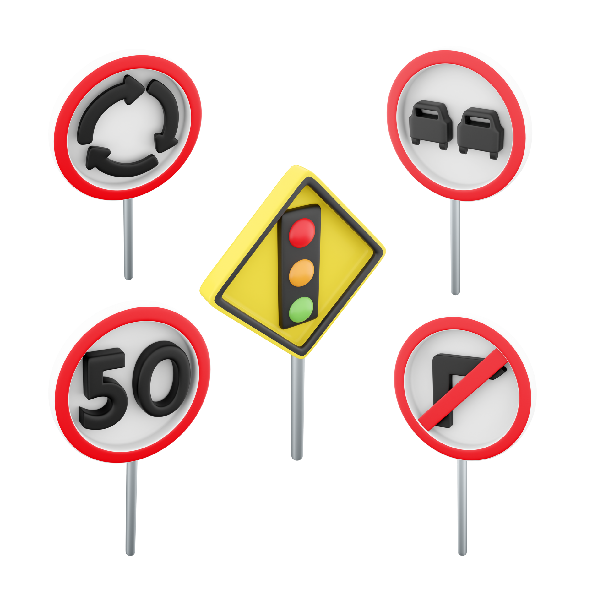 3d Rendering Roundabout Traffic Light Regulation No Overtaking Right 3d-rendering-roundabout-traffic-light-regulation-no-overtaking-right