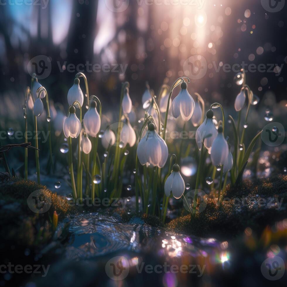 hermosa salvaje prado flores en naturaleza oscuro antecedentes. Clásico al aire libre foto. .creado con generativo ai foto